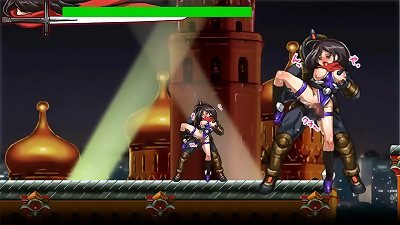 lovely ninja damsel having fucky-fucky with soldiers in Sc Azuka manga porn game